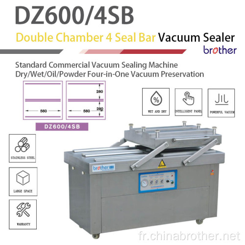 Frère Double Chamber Vaccum Vacuum Emballage Scelling Machine